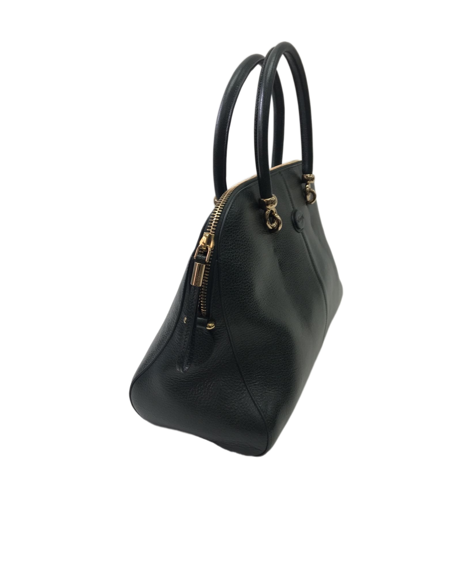 Shop Tod's Double Handle Shoulder Bag In Black