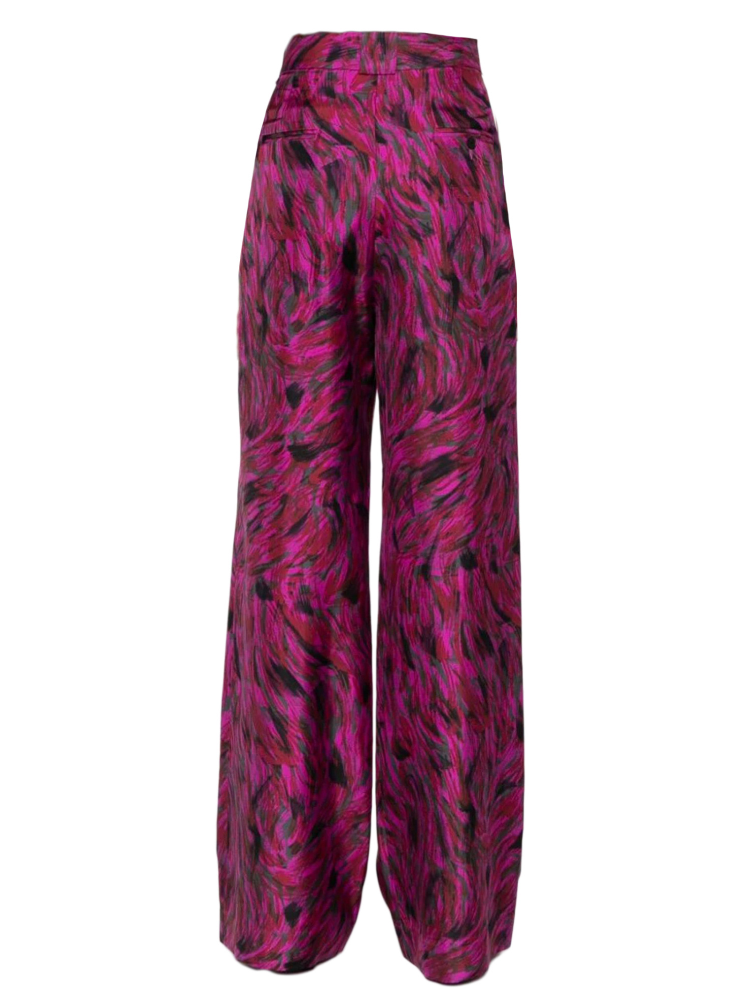 Lanvin Brush Stroke-printed Trousers In Red