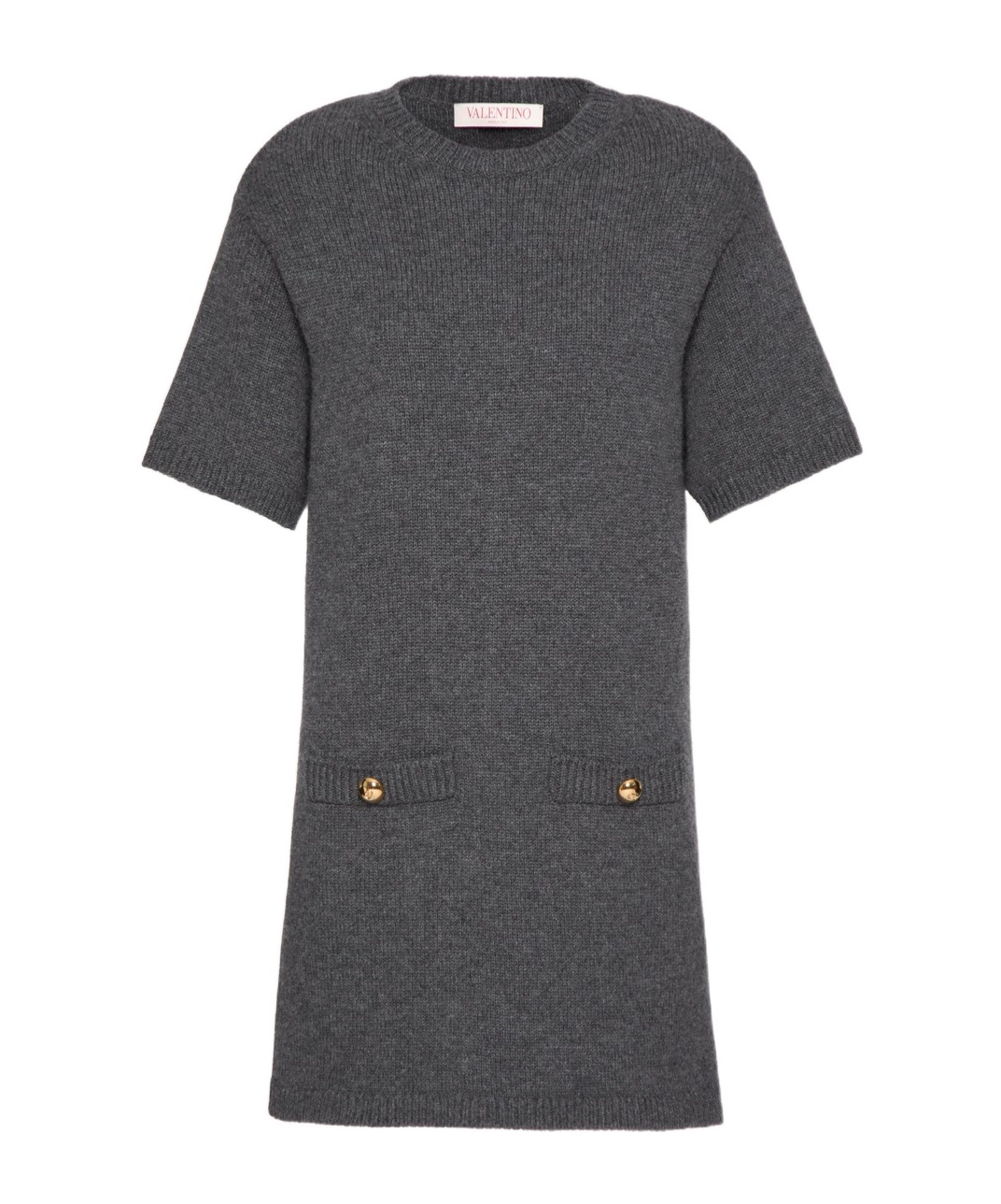 Valentino Virgin Wool Sweater Dress In Black