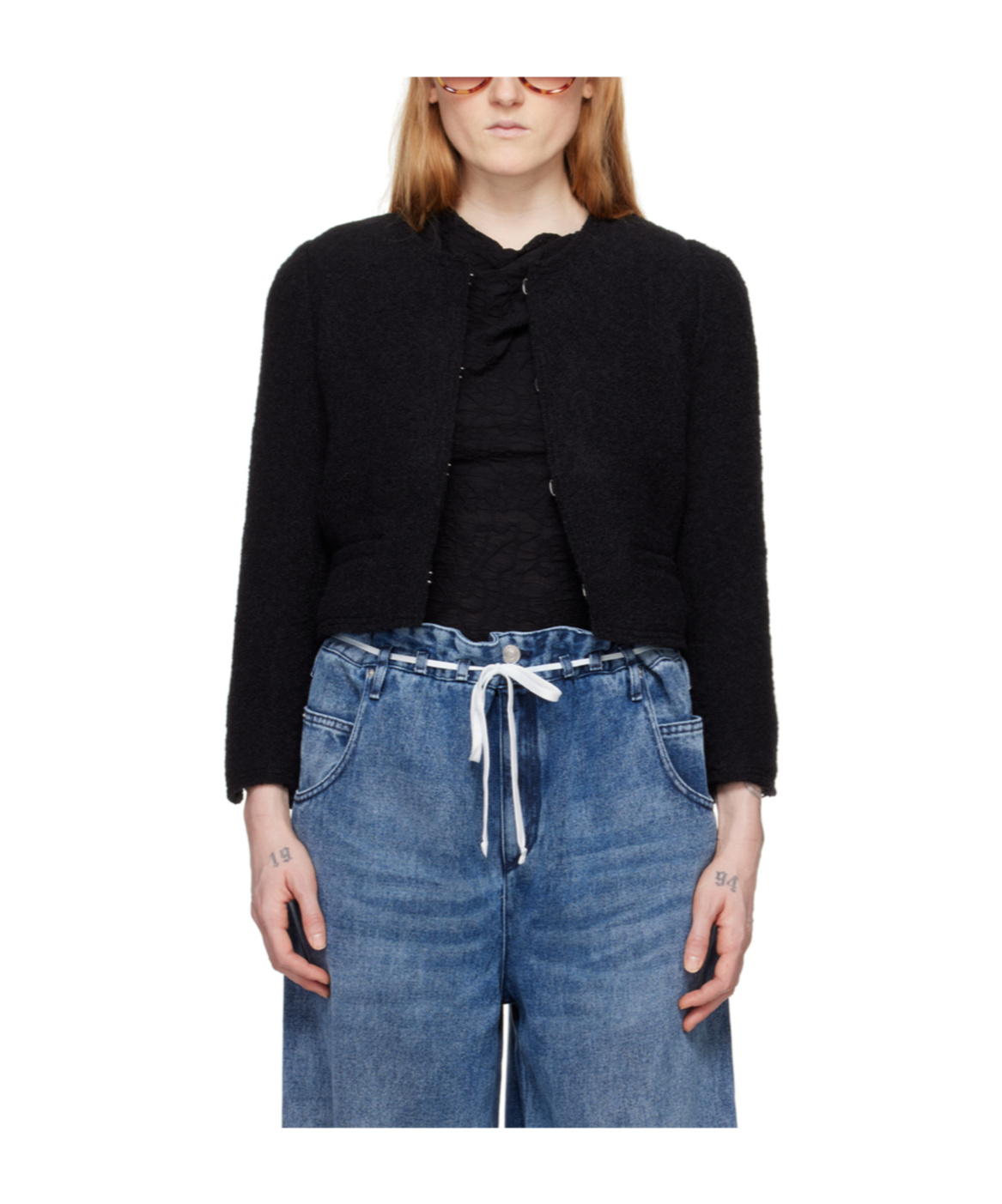 Isabel Marant Round-neck Long-sleeved Casual Jacket In Black