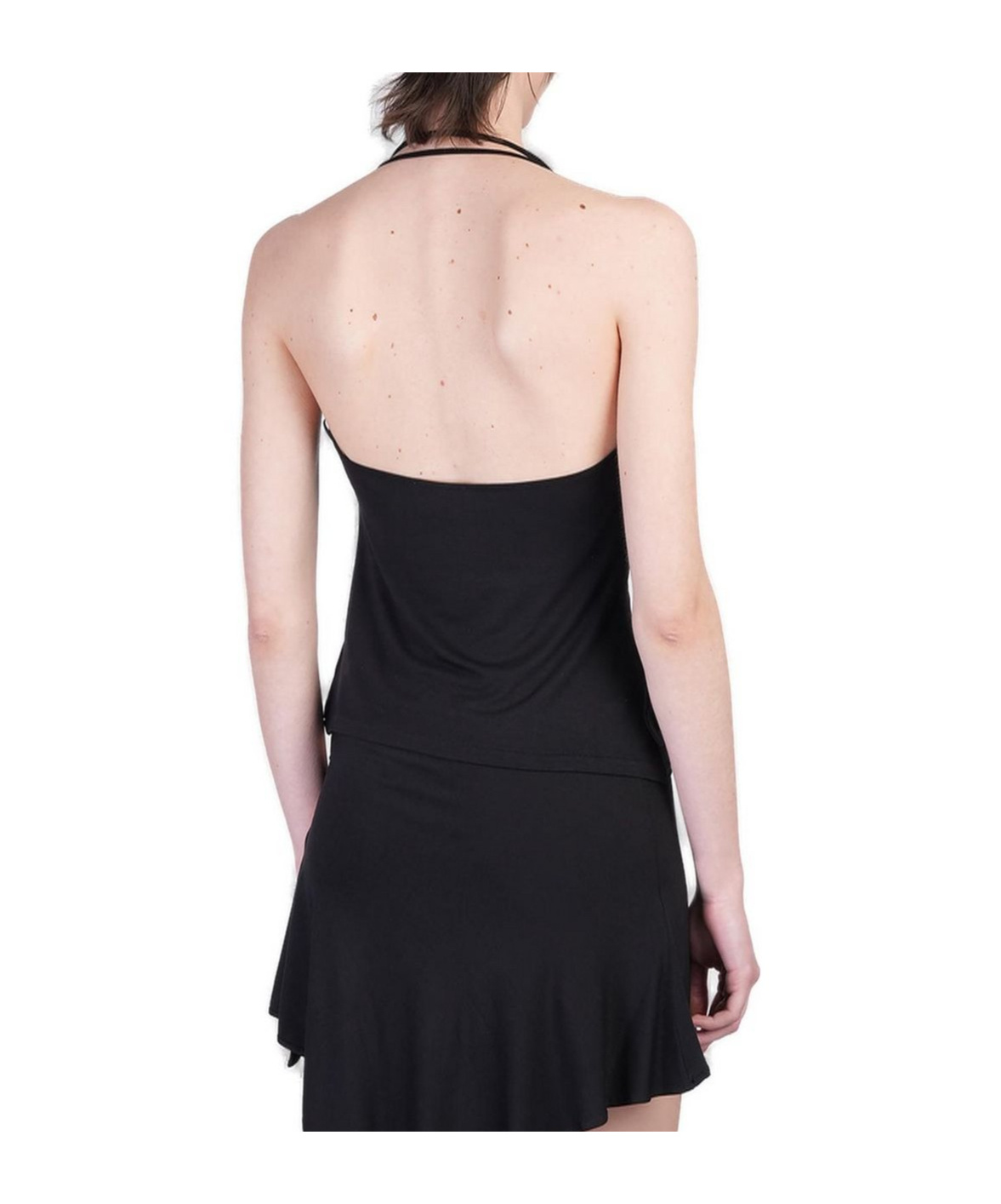 Attico The  Wide Neck Top In Black