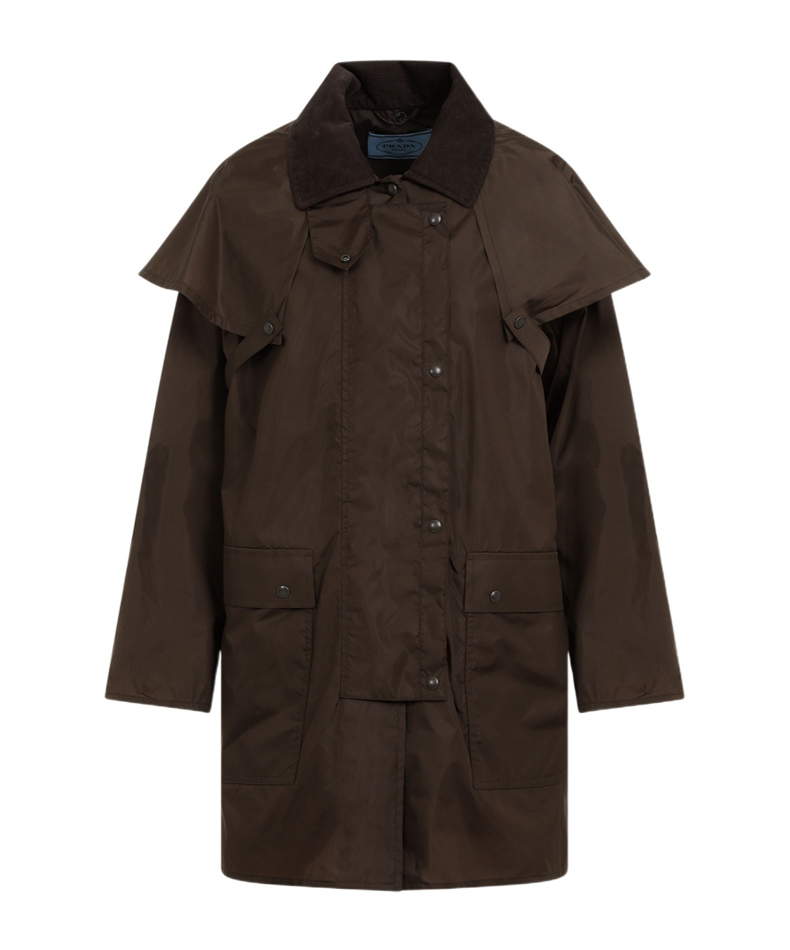 Prada Brown Polyamide Jacket In Brown