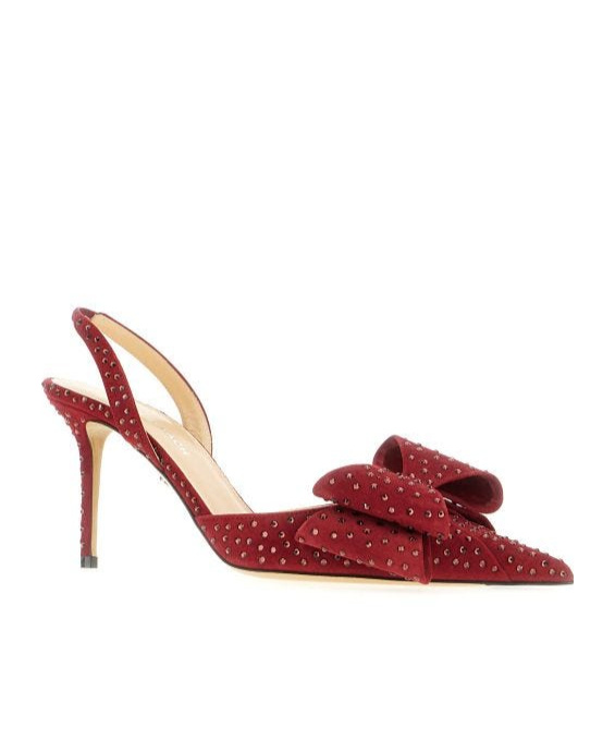 Mach&mach Le Cadeau 85 Suede Slingback Pumps In Red