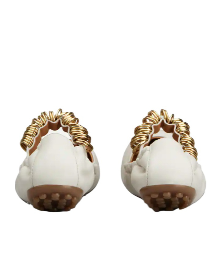 Tod's Dee Ballerina Shoes In Beige