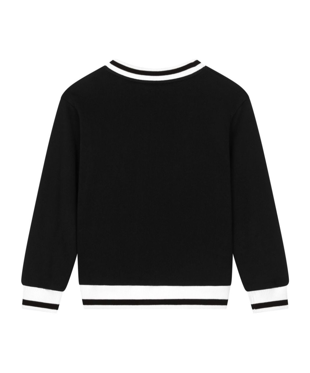 Dolce & Gabbana Jersey Round-neck Sweatshirt With Dolce&gabbana Logo In Black
