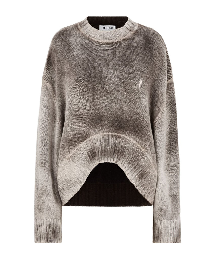 Attico Taupe Sweatshirt In Gray