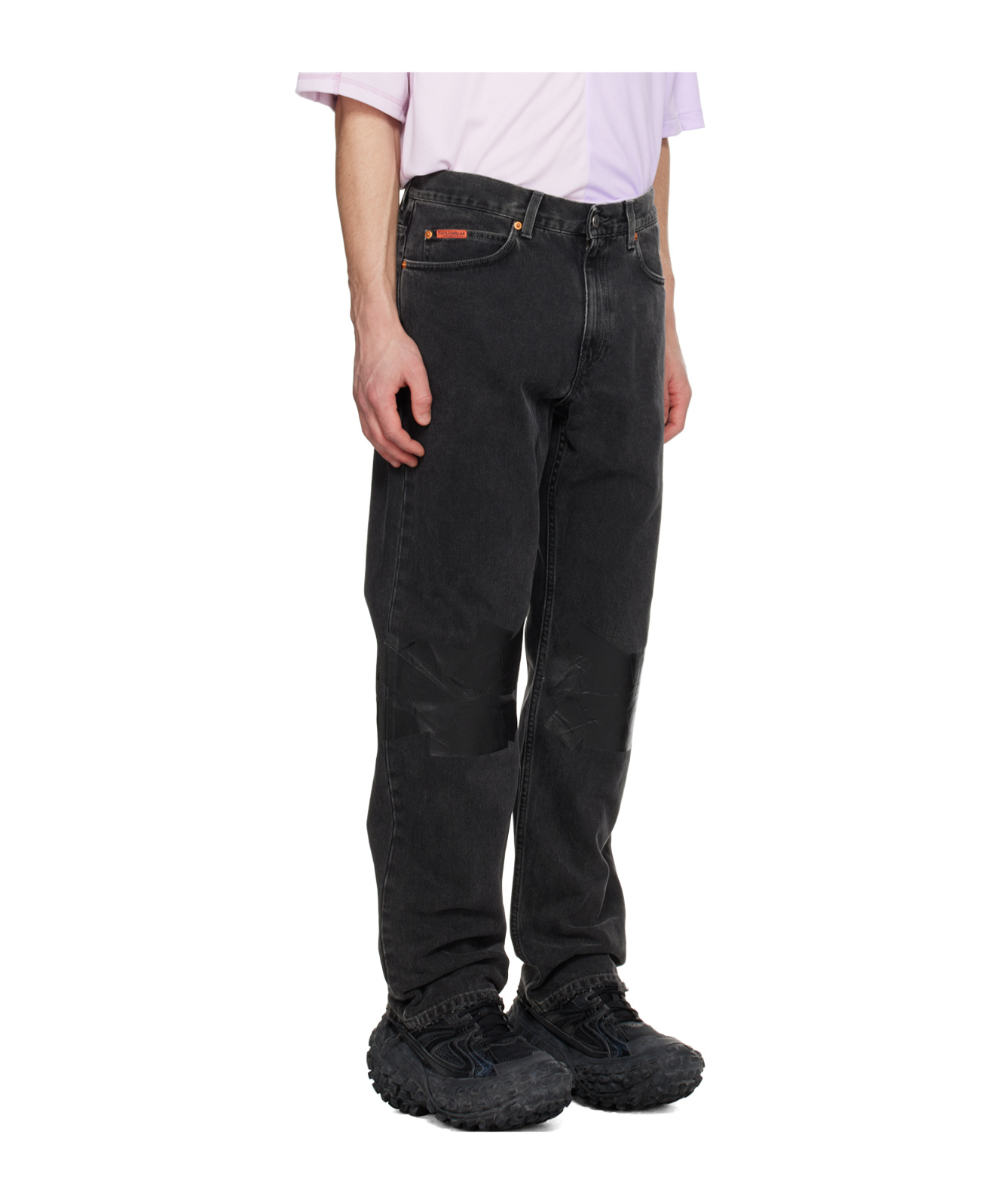 Martine Rose Belt-strap Jeans In Black