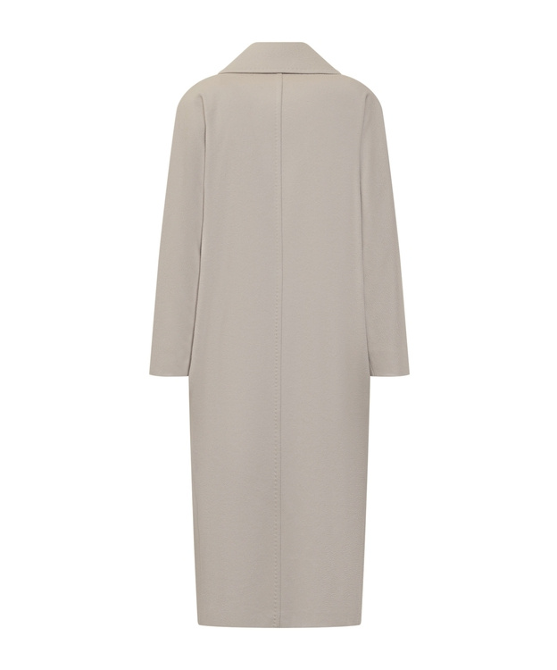Max Mara Lapel Long-sleeved Coat In Nude