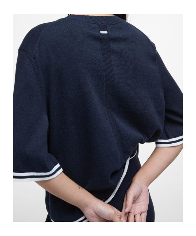 Shop Barbour Genevieve Round-collar Short-sleeved Pullover In Black