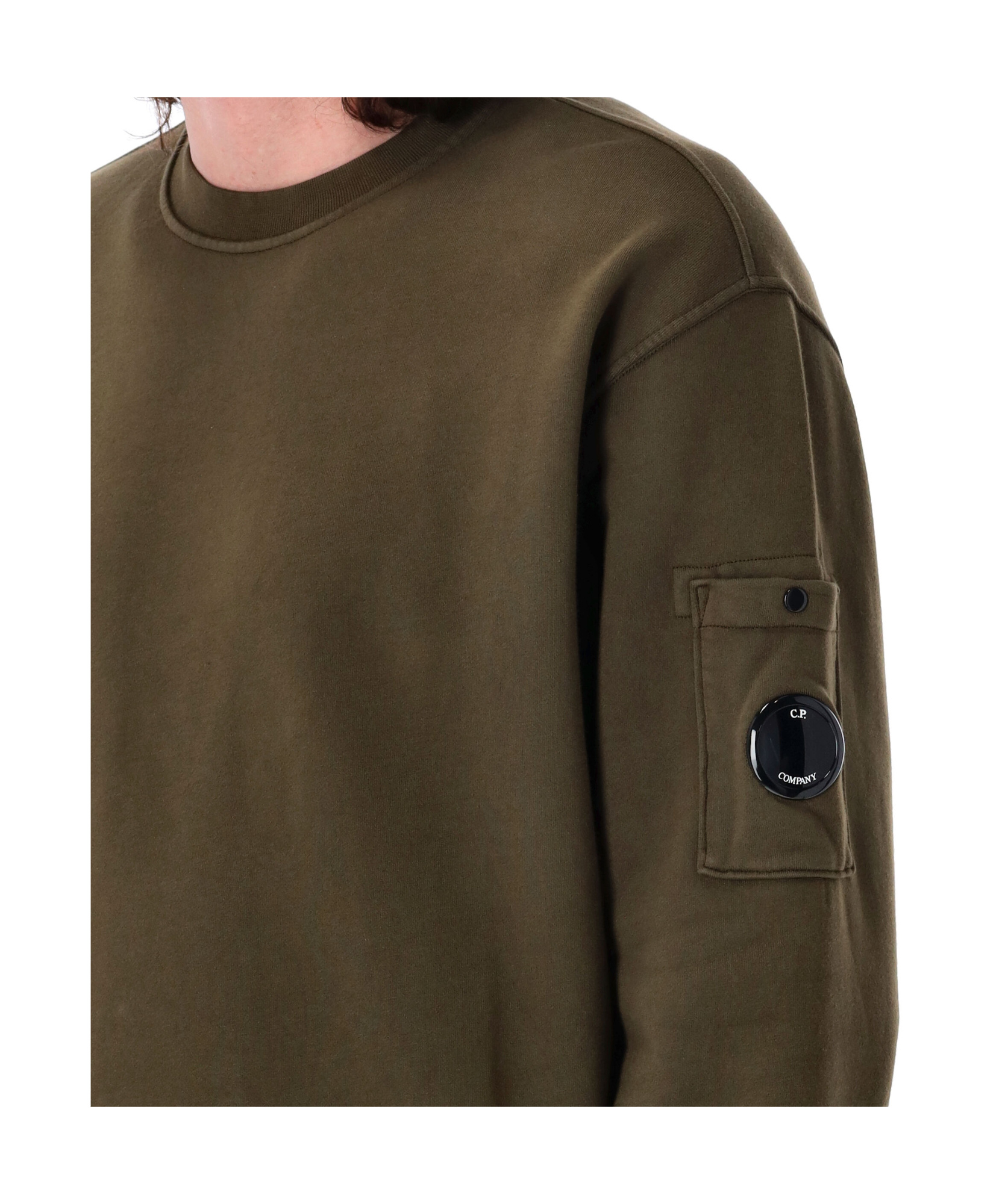 C.p. Company Lens Sweatshirt In Green