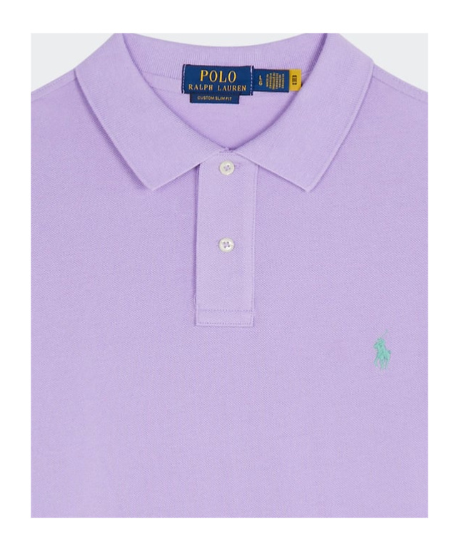 Polo Ralph Lauren Man Polo Shirt Lilac Size Xxl Cotton In Purple
