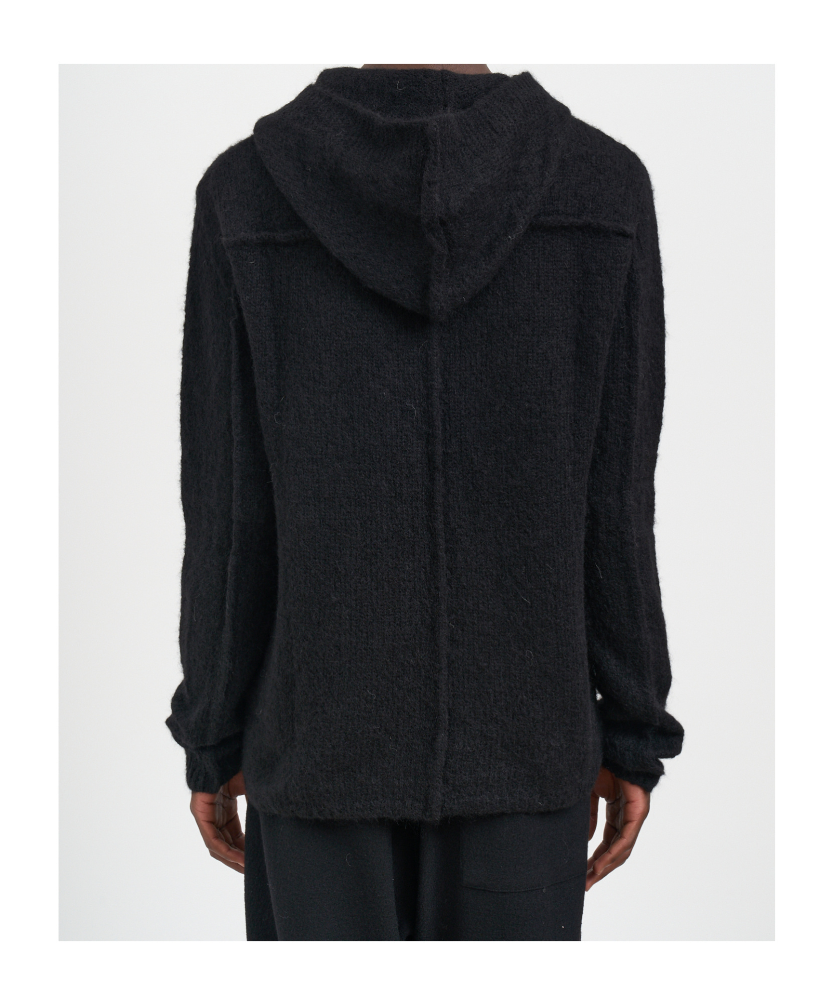 Thom Krom Hooded Sweater In Black