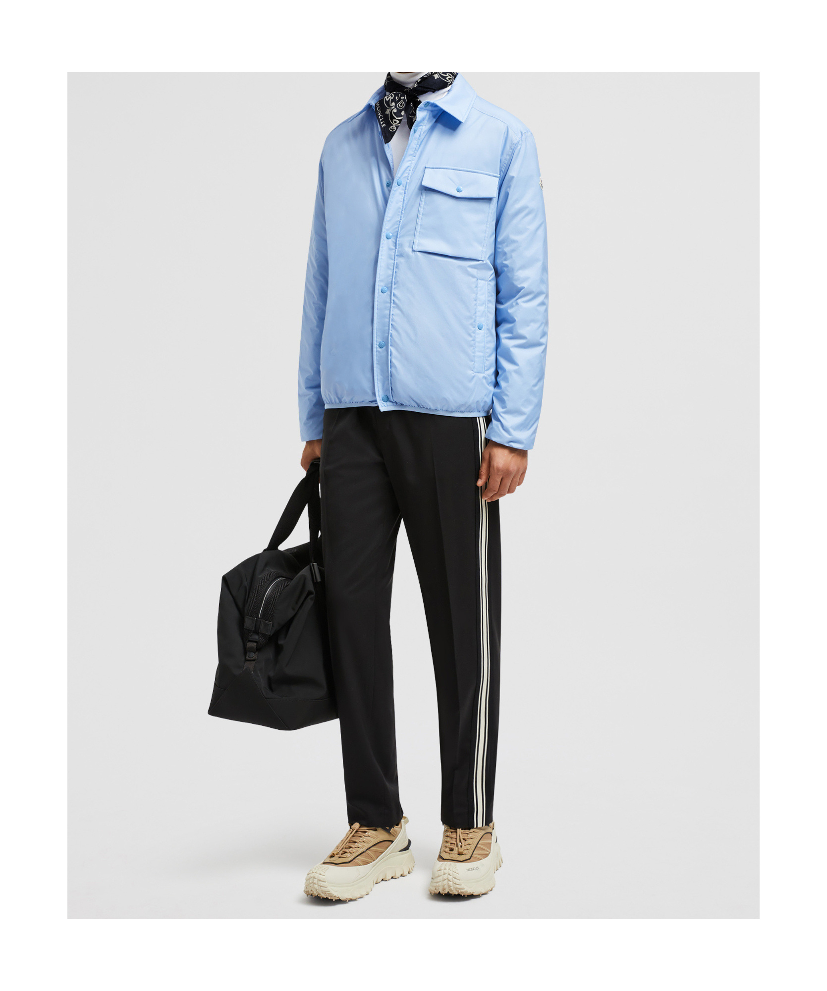 Moncler Doudoune-chemise Arpont In Blue