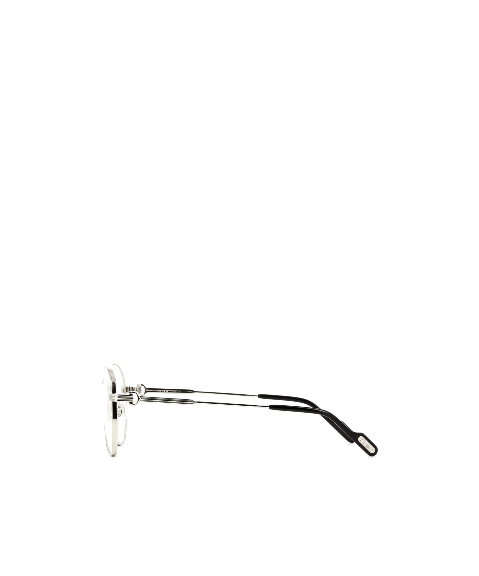 Cartier Silver-silver-transparent Metal Glasses In White