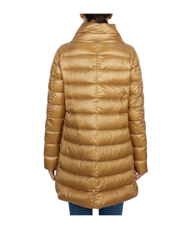 Herno Long-sleeved Down Jacket In Brown