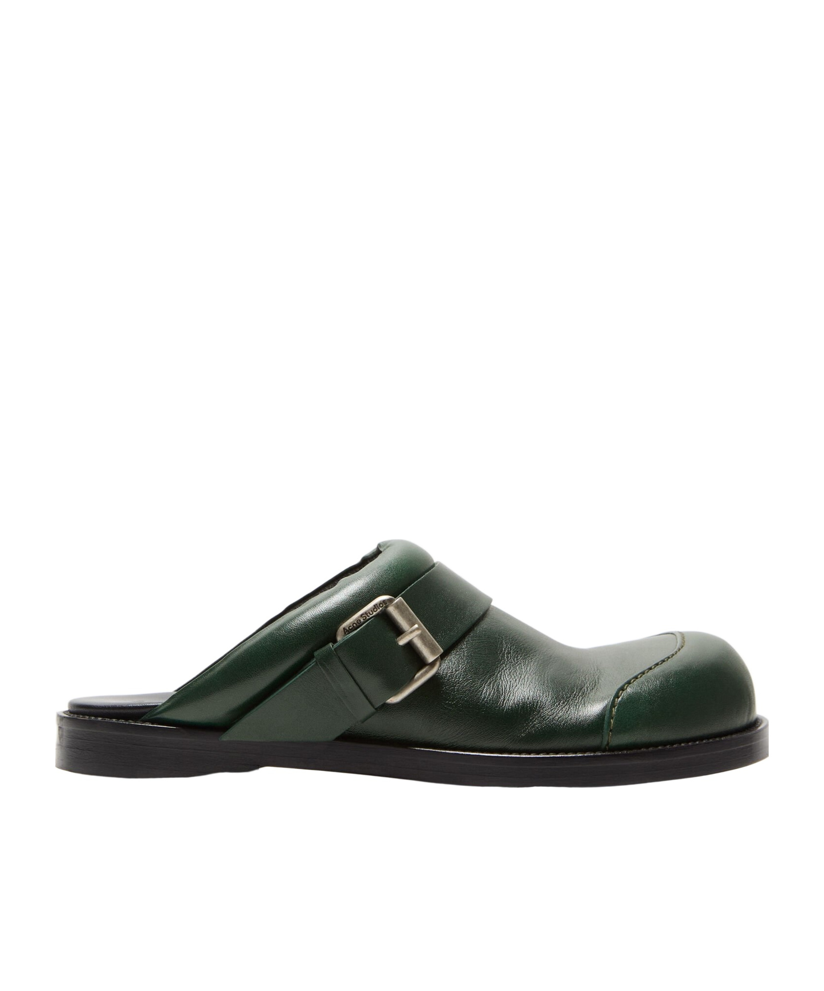 Acne Studios Round Toe Mules In Black