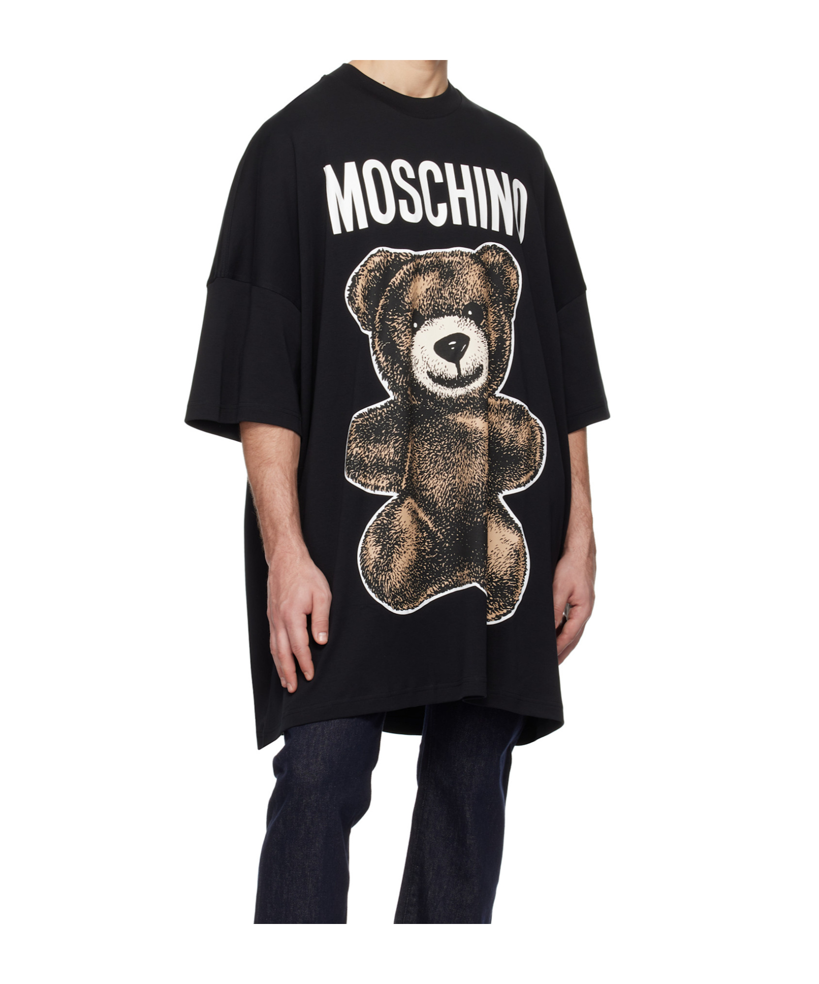 Moschino Graphic Print Teddy Bear T-shirt In Black