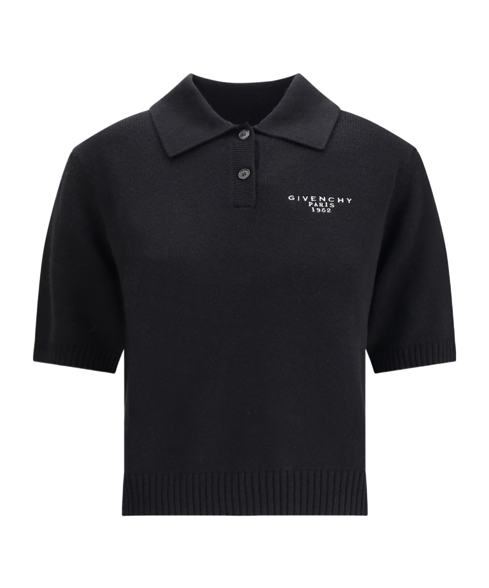 Givenchy Wool And Cashmere Polo Sweater In Black