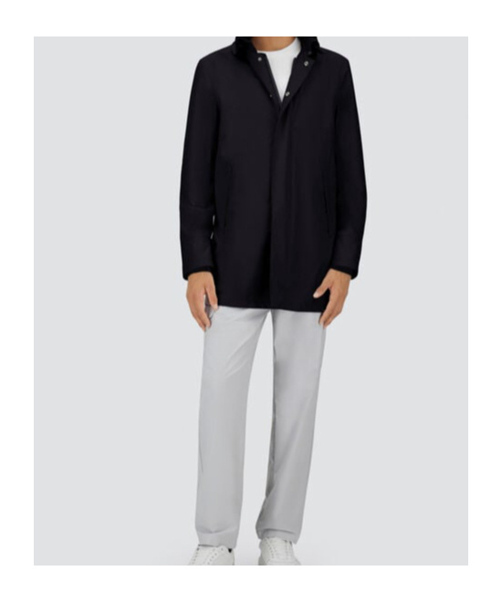 Herno Lightweight Hooded Raffia Jacket For Men In Black