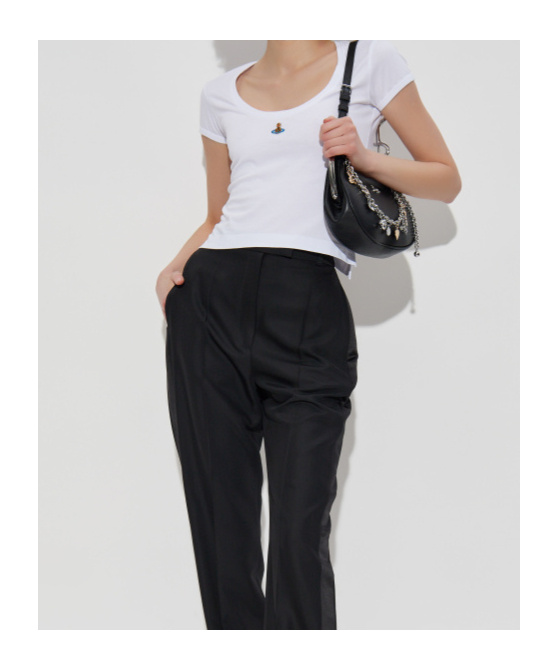 Vivienne Westwood Cropped T-shirt With Logo In White