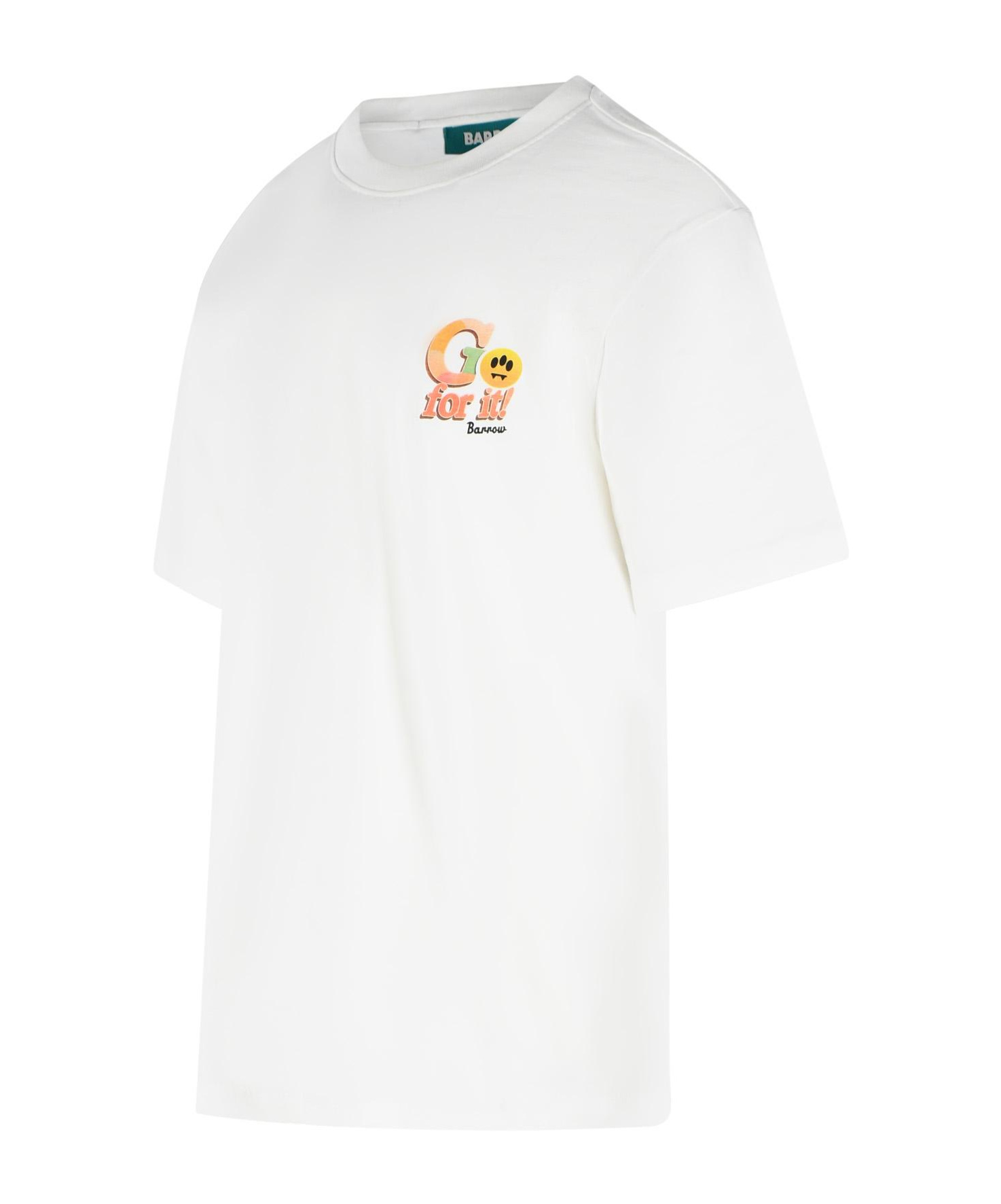 Barrow Bear Print With Back Stitched Trim T-shirt In White