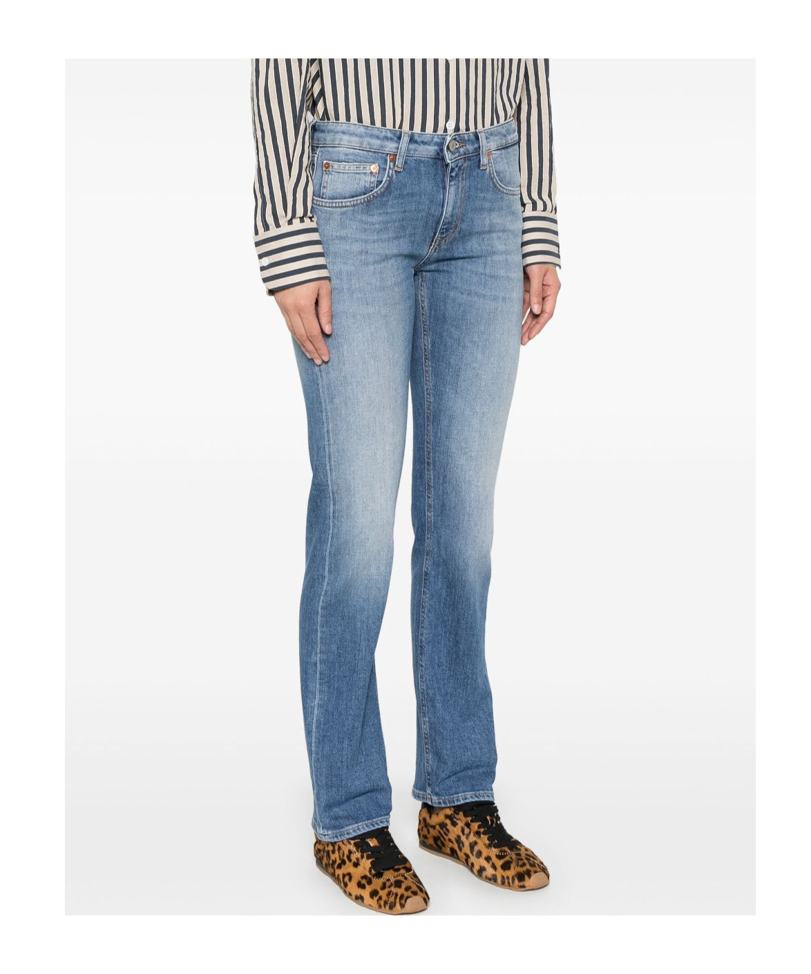 Dondup Belt-loop Jeans In Blue