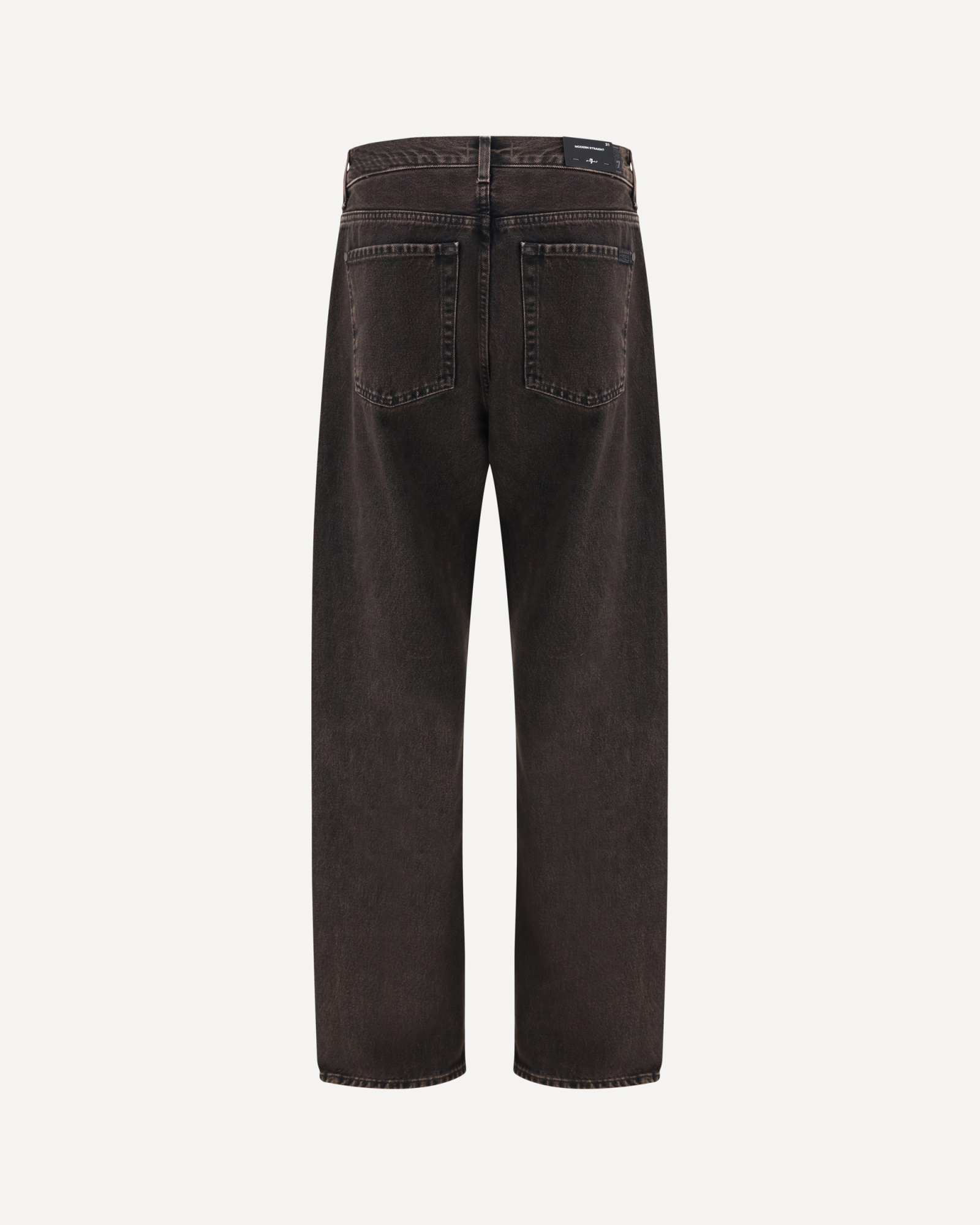 7 For All Mankind Twisted Modern Straight Jeans In Black
