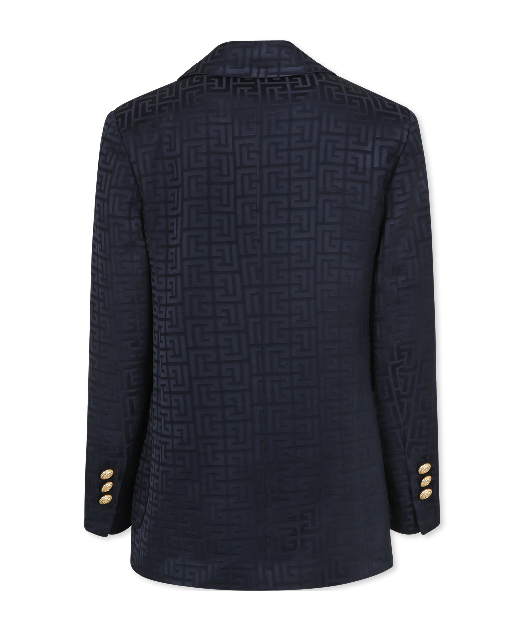 Balmain Long-sleeved Suit Coat In Black