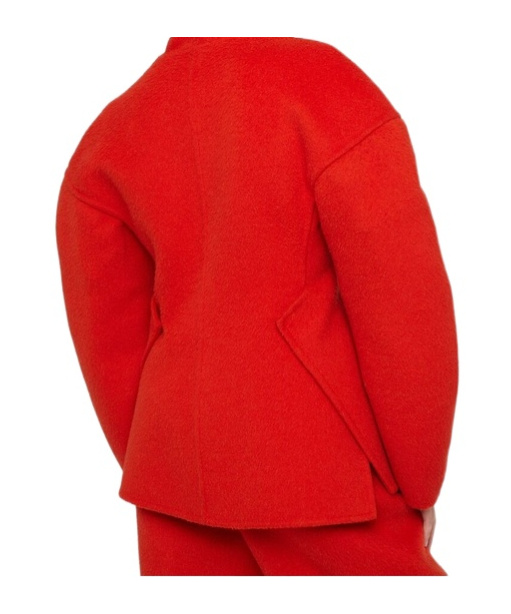 Jil Sander V-neck Silhouette Jacket In Red