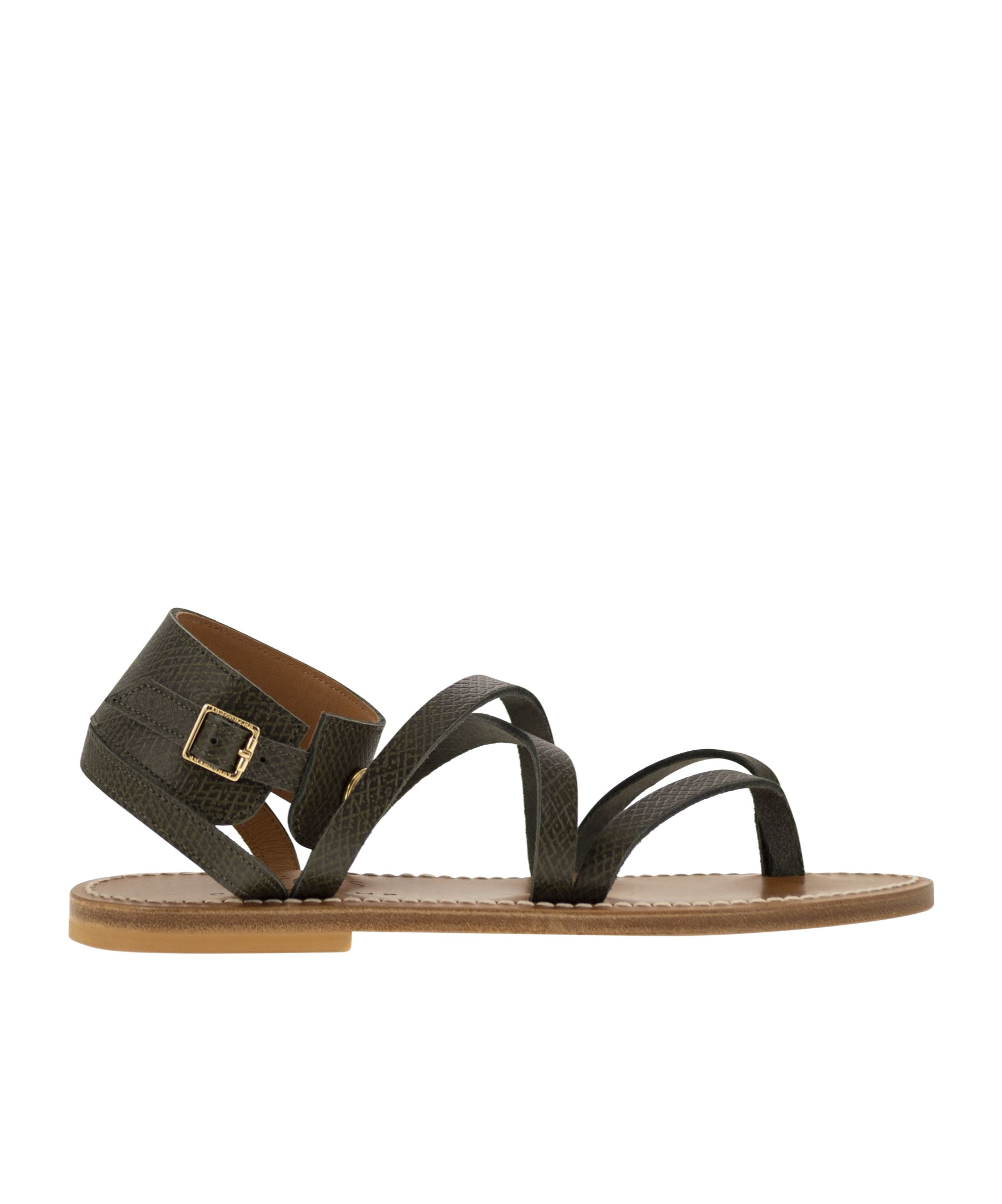 Longchamp X K.jacques Cross Strap Sandals In Black