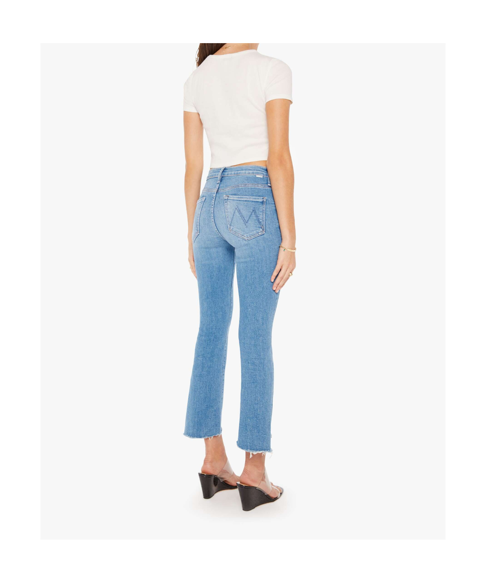 Mother The Insider Cropped Jeans In Blue