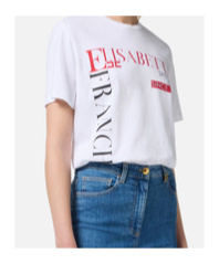 Elisabetta Franchi Open-necked Black Shirt In White