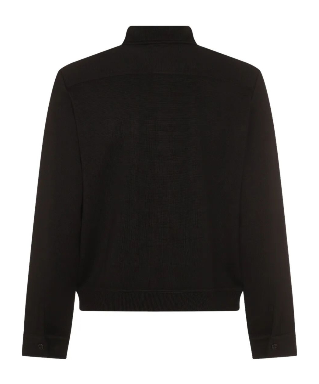 Lardini Textured Wool Knit Jacket With Button Fastening And Flap Pockets In Black