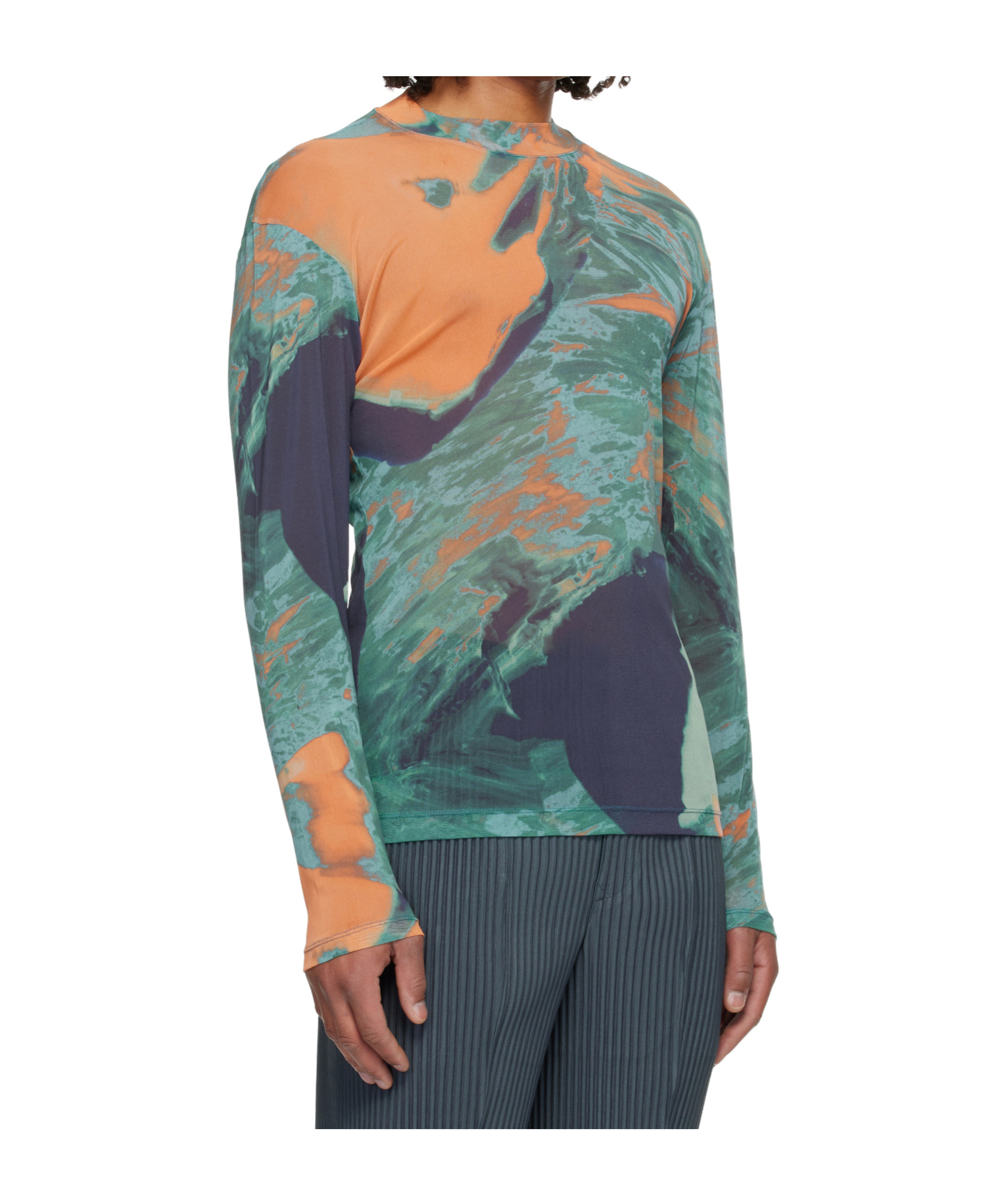Issey Miyake Multicolor Agate Sheer T-shirt In Multi