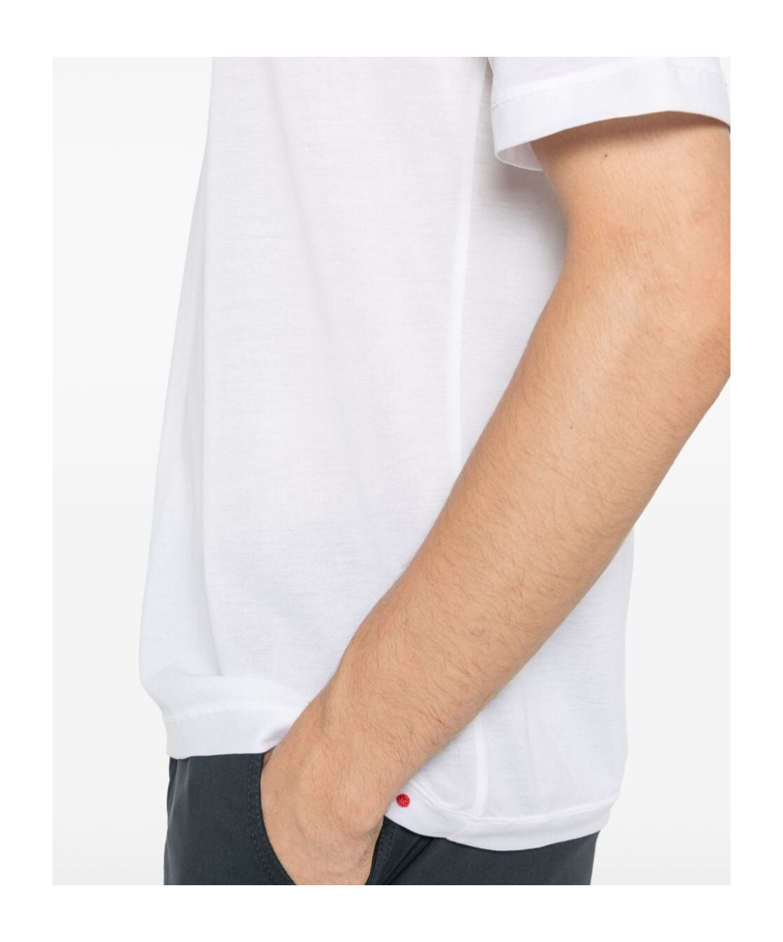 KITON PIQUE WOVEN T-SHIRT 