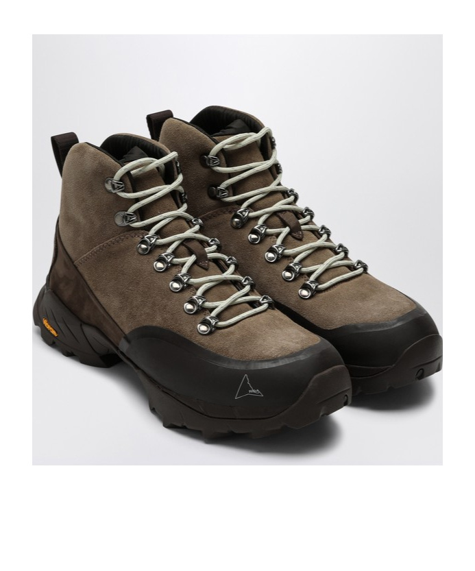 Roa Andreas Taupe Lace Up Boot In Black