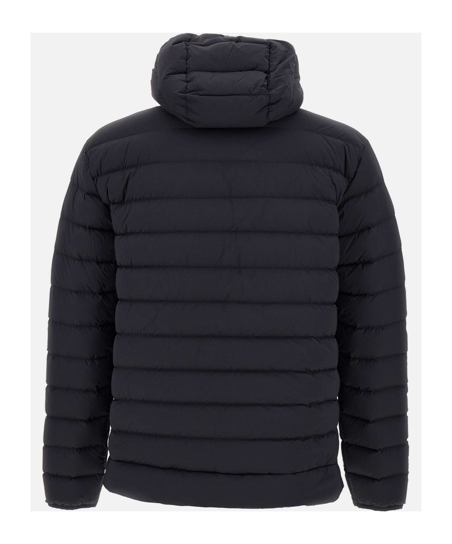 Herno Midnight Blue Stretch Nylon Jacket In Black