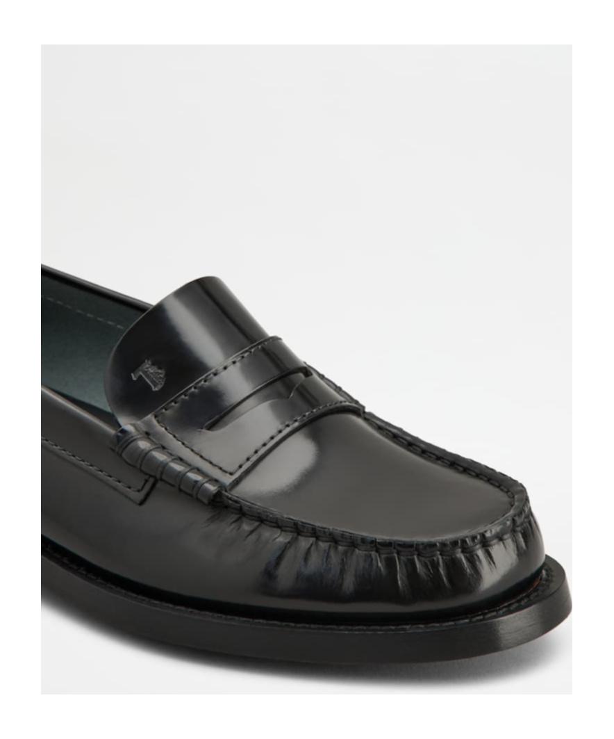 Tod's Leather Classic Loafers In Black