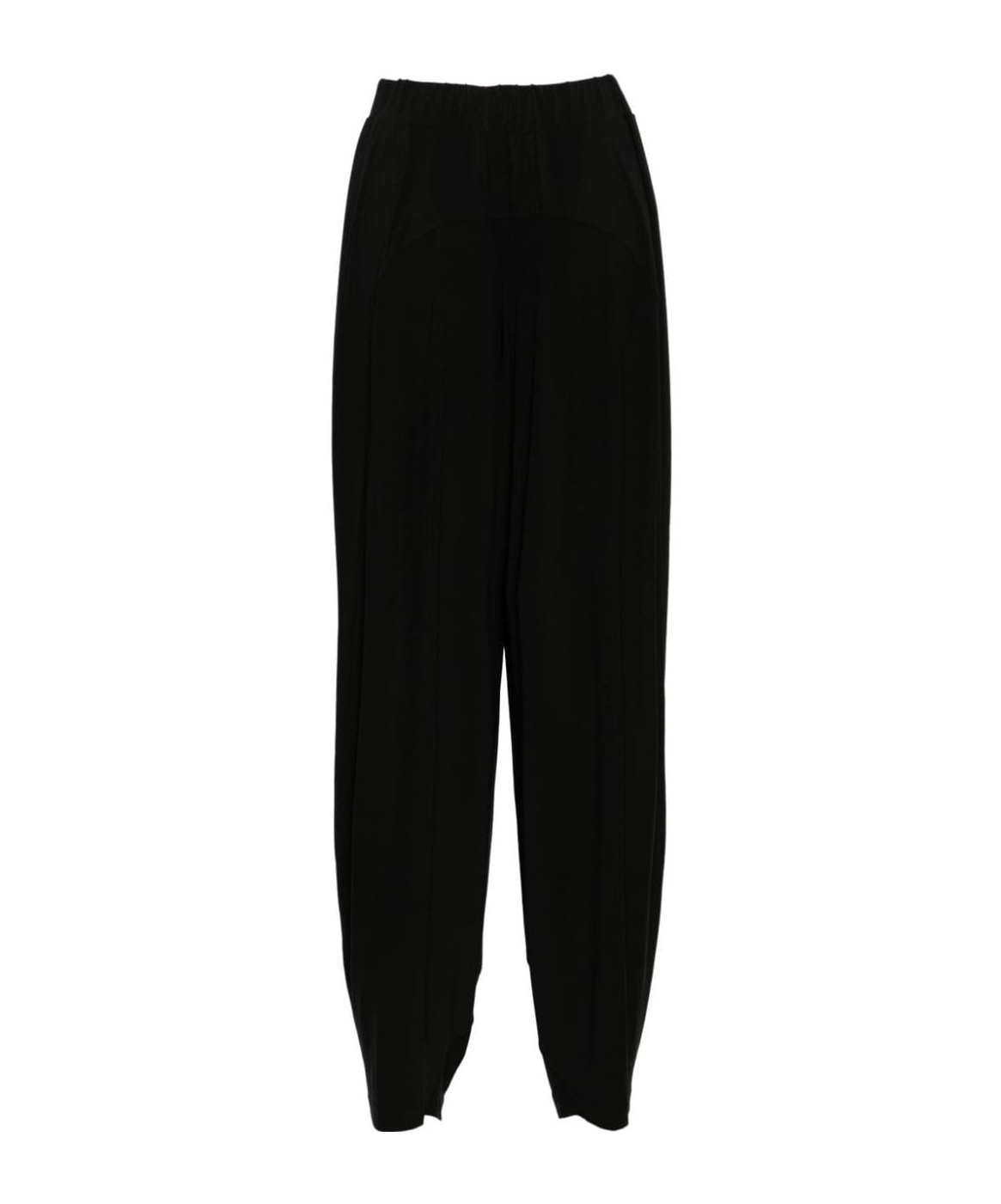 Shop Issey Miyake Draped Tapered Trousers In Black