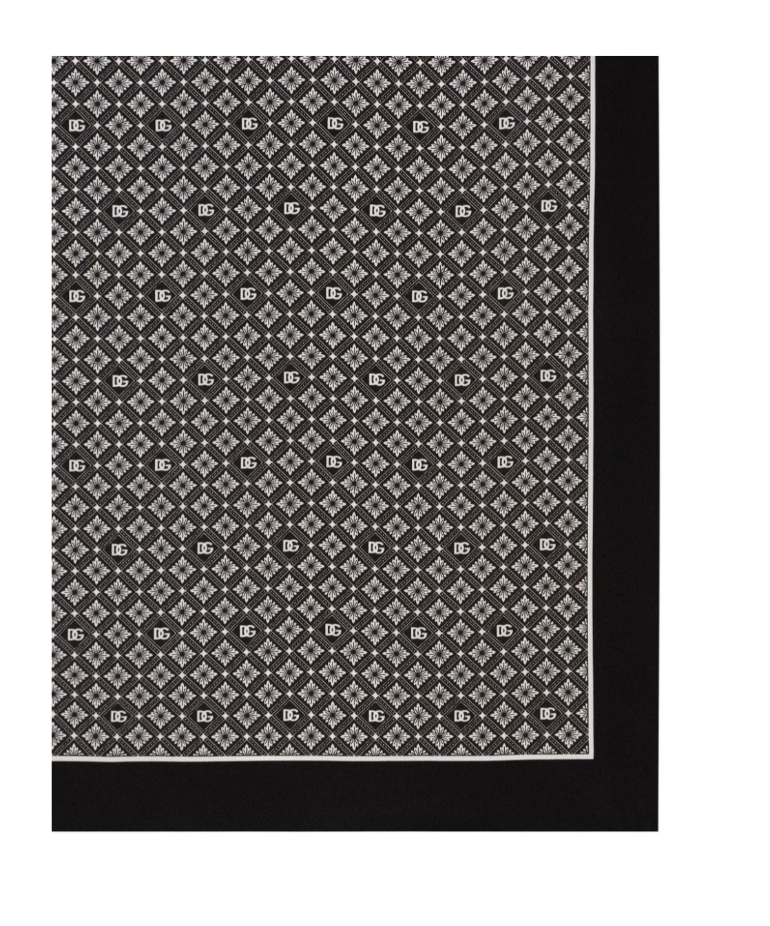 Dolce & Gabbana Pattern Silk Scarf In Black