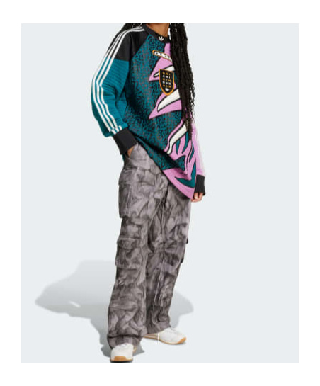 Shop Adidas Originals Camouflage-print Cargo Trousers In Gray