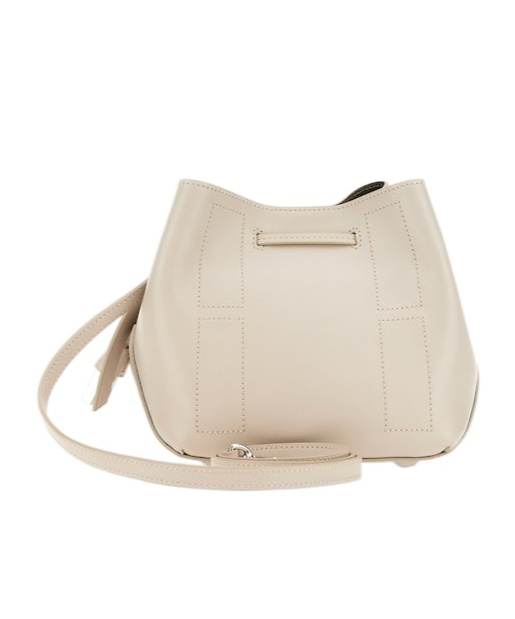 Hogan Mini Leather Bucket Bag In White