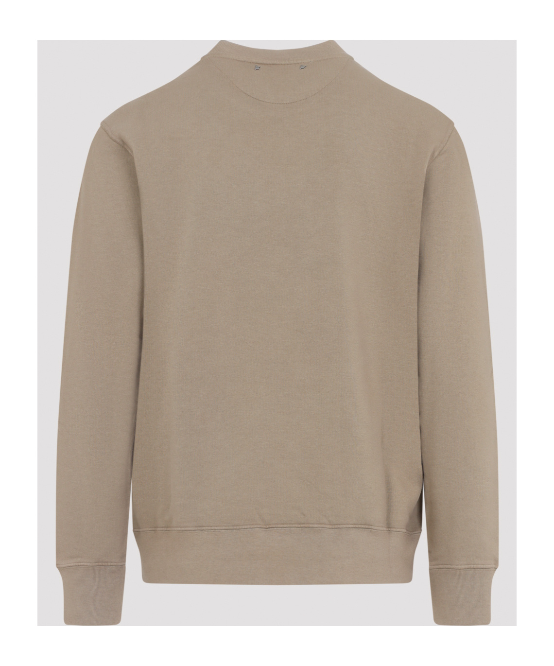 Golden Goose College Print Crewneck Cotton Sweatshirt In Neutral
