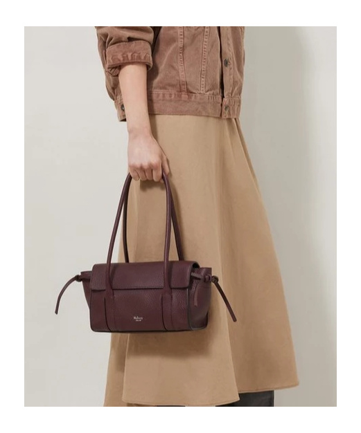 Mulberry Mini Soft Bayswater Grained Leather Satchel