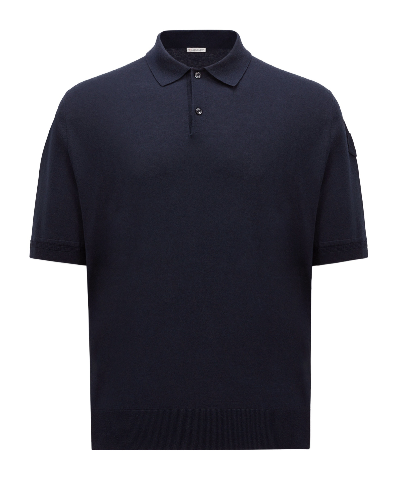 Moncler Short-sleeved Polo Shirt In Blue