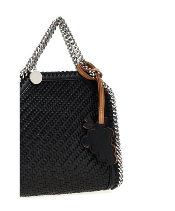 Stella Mccartney Micro Falabella Chained Tote Bag In Black