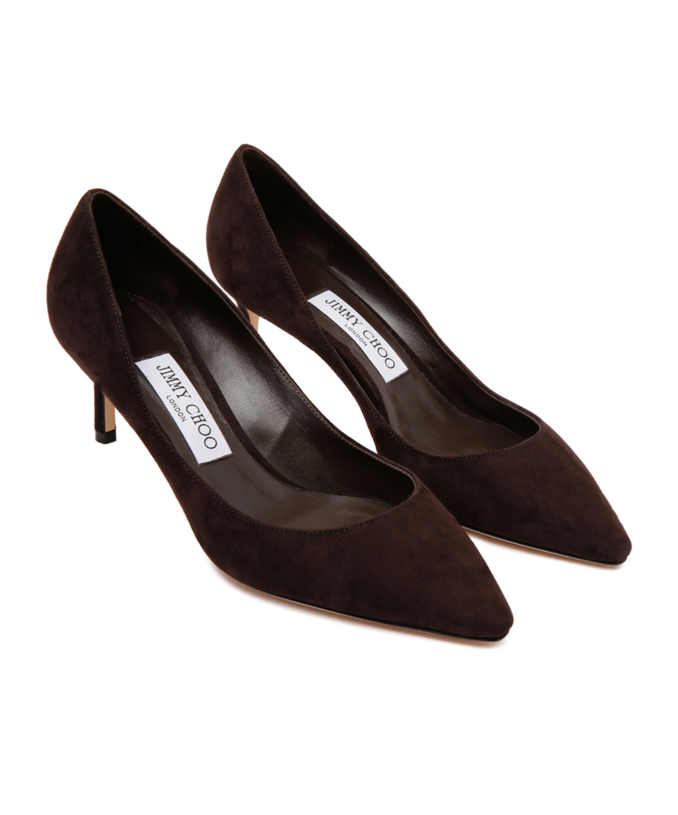 Jimmy Choo Romy 85 Coffee Tonal Suede Pumps In Brown