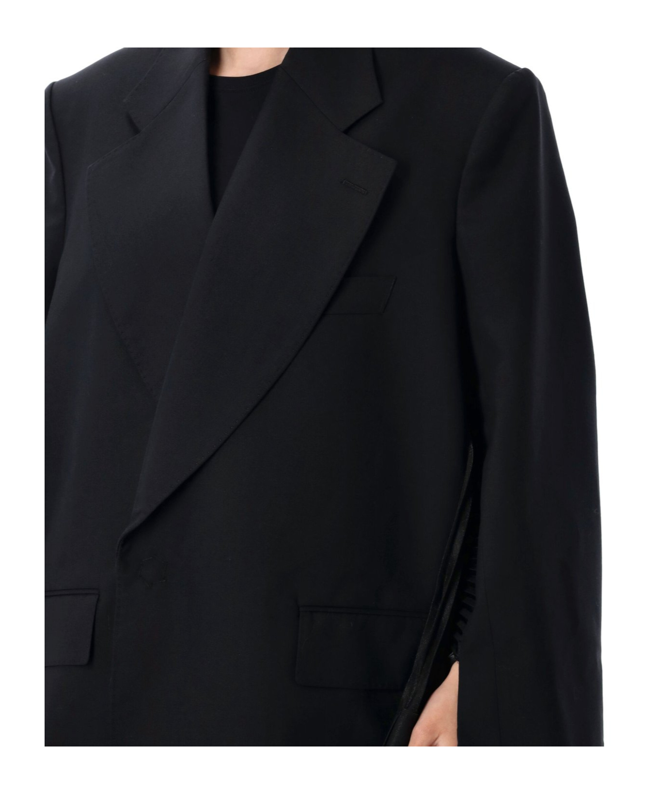 Junya Watanabe Wool Pleated Long Blazer