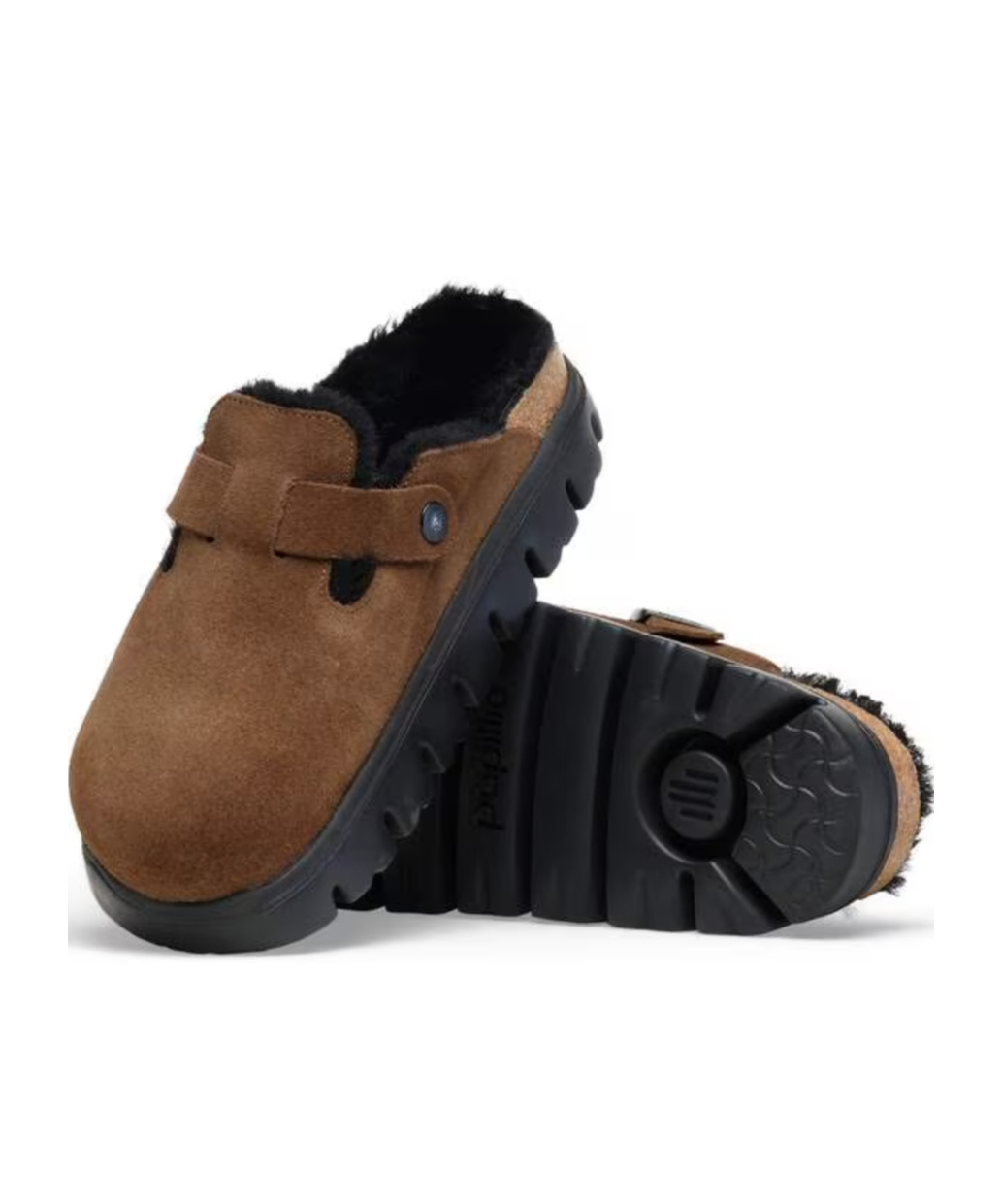 Birkenstock Boston Chunky Shearling In Brown