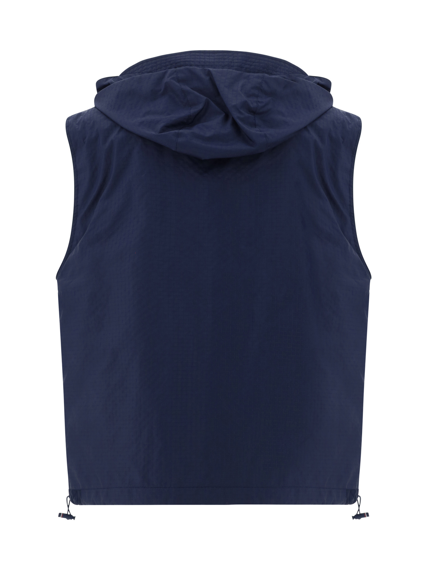 THOM BROWNE 4-BAR STRIPE RIPSTOP HOODED GILET